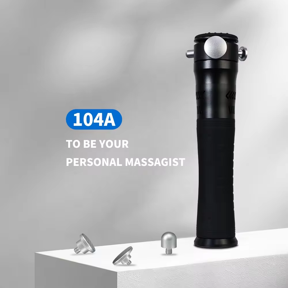 Rechargeable 4 levels Fascia Massager Gun Deep Tissue body 4 Heads Vibration Muscle Quiet massage gun